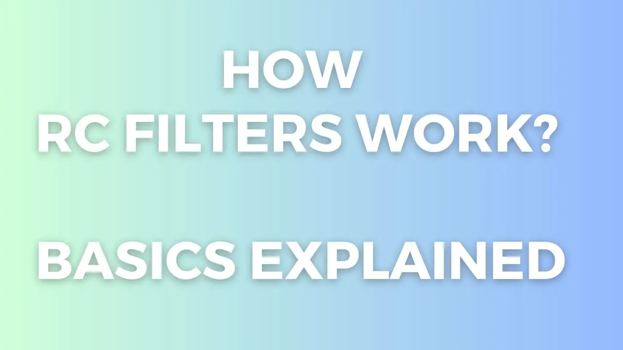 How the RC filter work