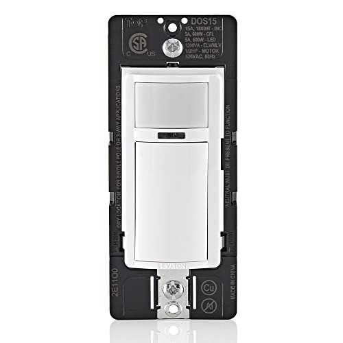 Leviton Decora Occupancy Motion Sensor in-Wall Switch,...