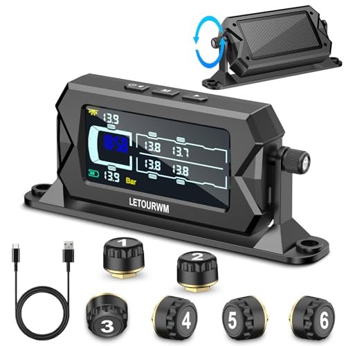 Tire Pressure Monitoring System for RV Truck Trailer, 6...