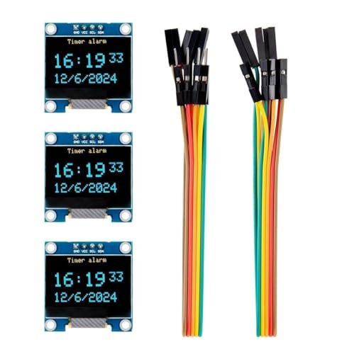 ELEGOO 3PCS 0.96 Inch OLED Display Screen I2C for Arduino