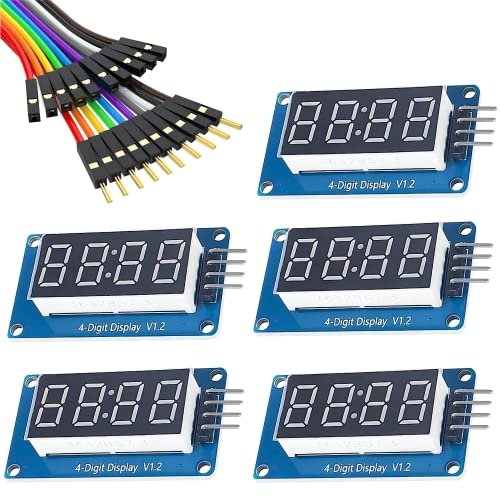 WWZMDiB 4 Digit 7 Segment Digital Tube LED Display Board