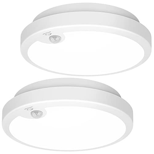 2-Pack Battery Operated Motion Sensor LED Ceiling Lights,...