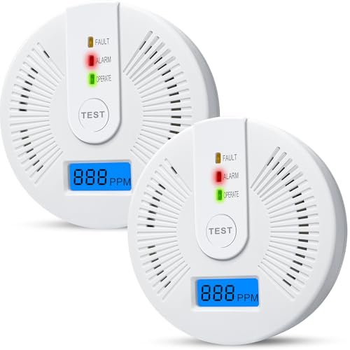 Carbon Monoxide Detectors,CO Detectors Battery Powered,2...