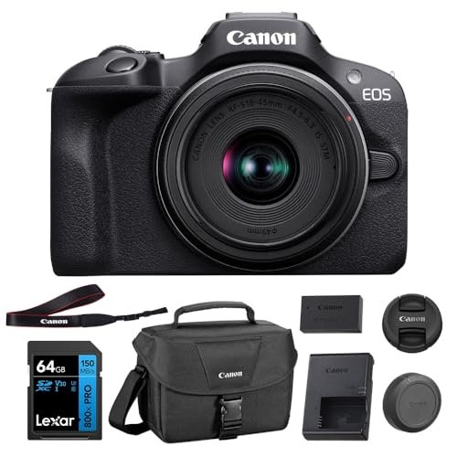 Canon EOS R100 Mirrorless Camera with RF-S18-45mm Kit Lens