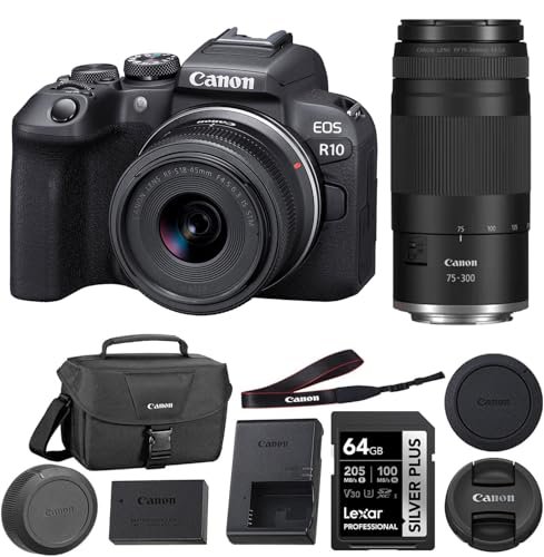 Canon EOS R10 Mirrorless Camera with RF-S 18-45mm Lens