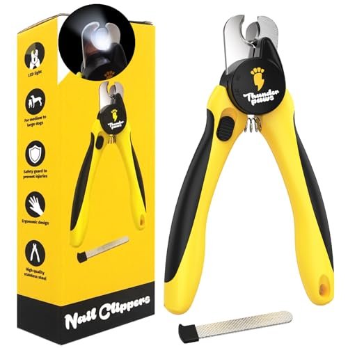 Thunderpaws LED Dog Nail Clippers with Light, Safe Trimmer.