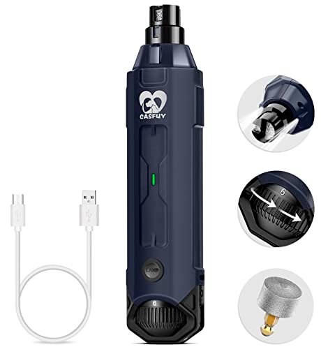 Casfuy 6-Speed Dog Nail Grinder - Newest Quiet,...