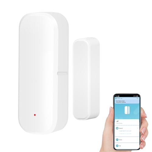Smart WiFi Door Sensor: Wireless Window Sensor Tuya Alexa.