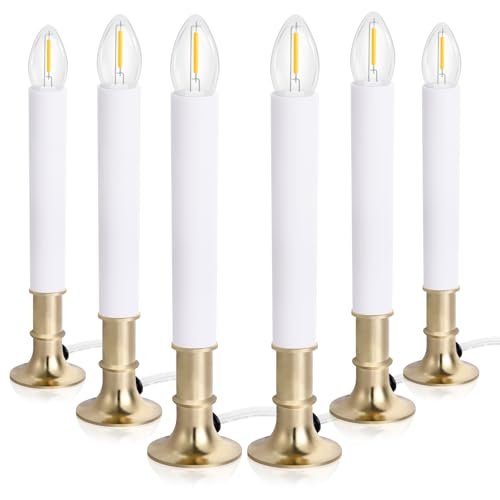 6-Pack Dusk to Dawn Electric Christmas Window LED Candles