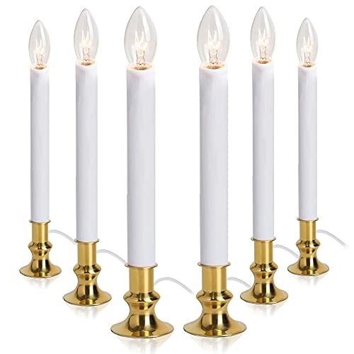 TUDAK Electric Christmas Window Candle Lamp - Auto Sensor...