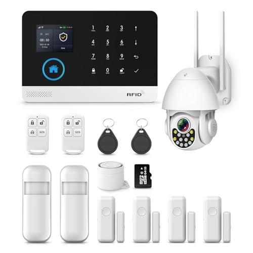 Clouree Home Security System with Camera,13 Pieces Smart...