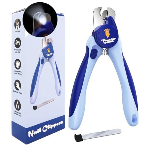Thunderpaws LED Dog Nail Clippers with Light, Safety Guard.