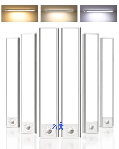 AMETHEUS 6-Pack Under Cabinet Lighting Wireless, LED Motion...