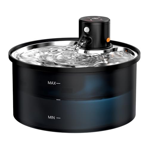 Wireless Cat Water Fountain Cordless: Battery Operated...