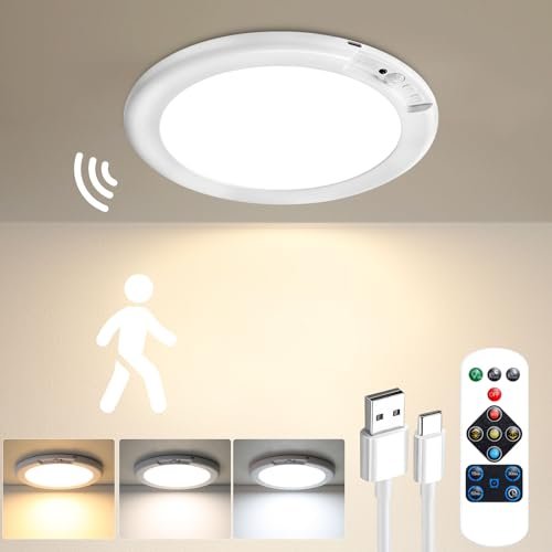 Gotopceed Rechargeable Motion Sensor Ceiling Light with...