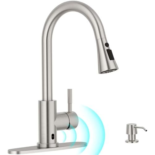 APPASO Touchless Kitchen Faucet, Brushed Nickel Motion...