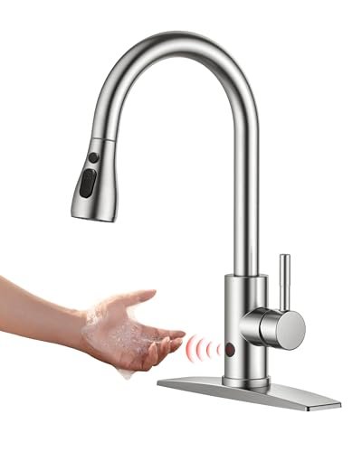 FORIOUS Touchless Kitchen Faucet with Pull Down Sprayer,...