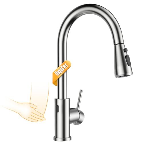 Hiqufet Touchless Kitchen Sink Faucet with Pull Down...