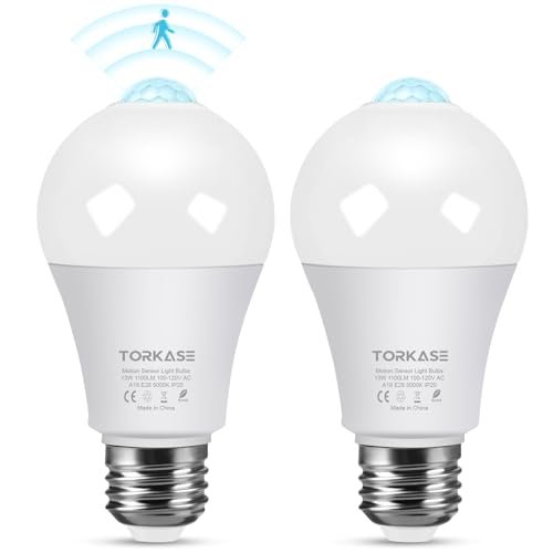 Motion Sensor Light Bulbs, 13W (100Watt Equivalent), 5000K...