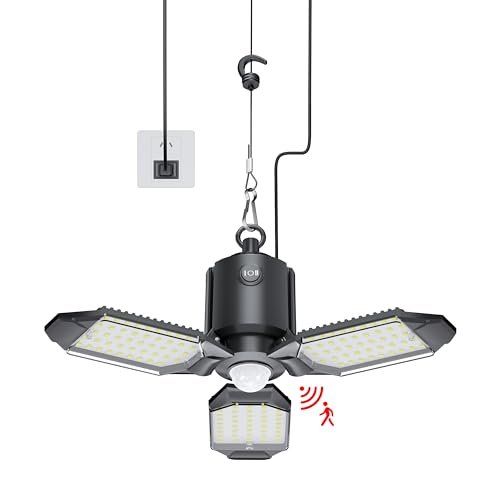 Craftersmark Plug in Garage Light Motion Sensor, Deformable...