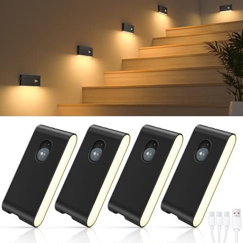 WILLED Motion Sensor Night Lights, Wireless Stair Lights.