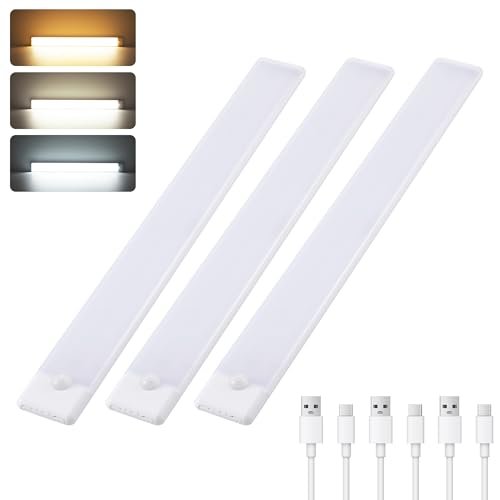 Wireless Under Cabinet Lighting 12 Inch 3 Pack Motion Sensor