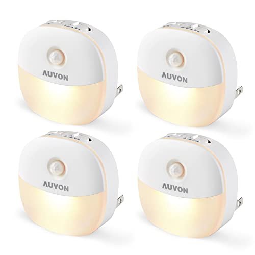 AUVON Plug in Night Light with Motion Sensor, Adjustable