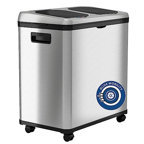 iTouchless 16 Gallon / 60L Stainless Steel Dual Sensor Can