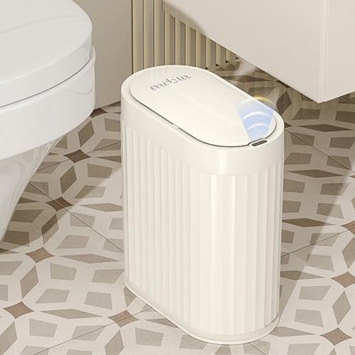 MRBIN Small Trash Can for Bathroom, Automatic Sensor.