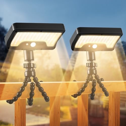 Solar Motion Lights Outdoor with Flexible Octopus Tripod,...