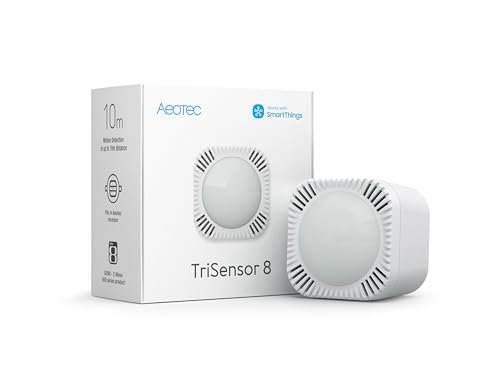Aeotec TriSensor 8, 800 Series Zwave Motion Sensor, Temp,...
