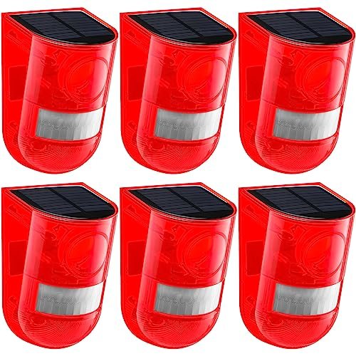 Qualirey 6 Pack Solar Sound and Light Motion Alarm