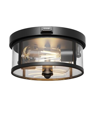 Outdoor Ceiling Light with Motion Sensor 9.3in 3 Modes