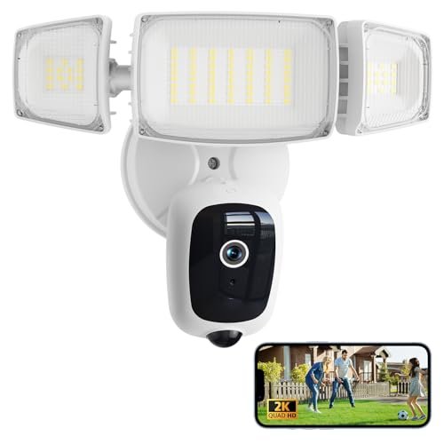 Olafus Floodlight Camera Outdoor – 2K QHD Security Cam