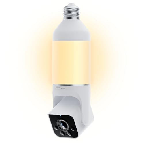 WYZE Bulb Cam Security Camera, 2K HD Outdoor