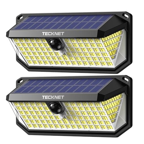 TECKNET 416 LED Solar Lights Outdoor Waterproof, Motion...