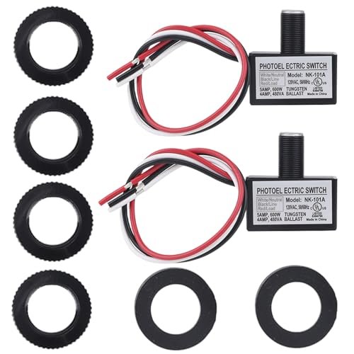 2pcs 105V-130V AC Photocell Light Sensor, Dusk to Dawn