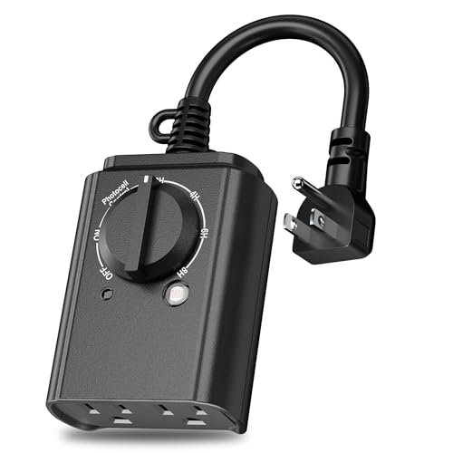 BN-LINK Outdoor Light Timer with Dusk to Dawn Sensor