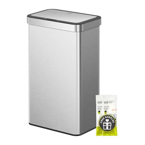 EKO Nova Sensor Trash Can, 21 Gallon/80 Liter Stainless...