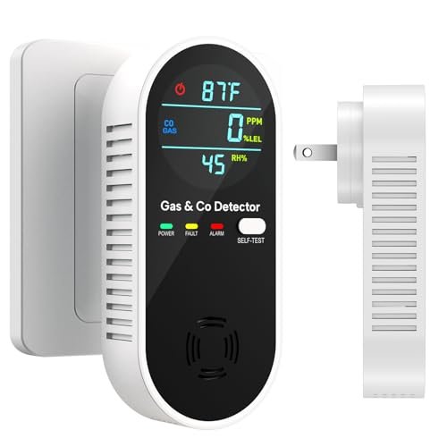4-in-1 Upgraded Natural Gas Leak Detector and Carbon...