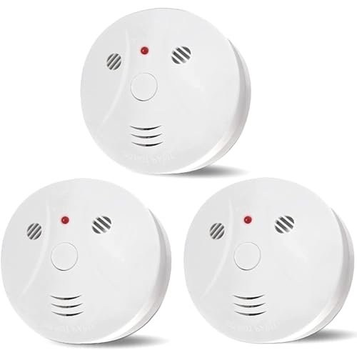 Lecoolife 3 Pack Smoke Detector Fire Alarms Photoelectric