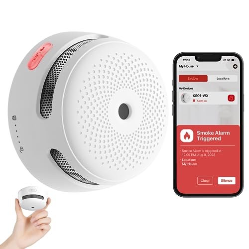 X-Sense Smart Smoke Detector Fire Alarm with Wi-Fi...