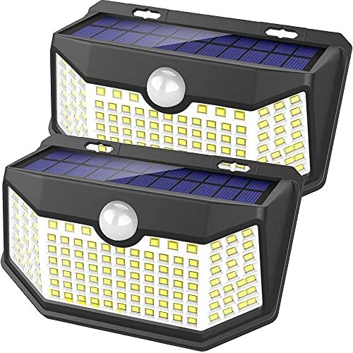 HMCITY Solar Lights Outdoor 120 LED with motion sensor