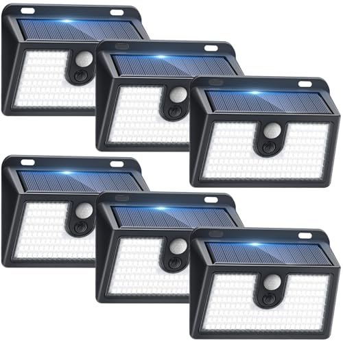 [6 Packs] Solar Motion Sensor Outdoor Lights, Waterproof...