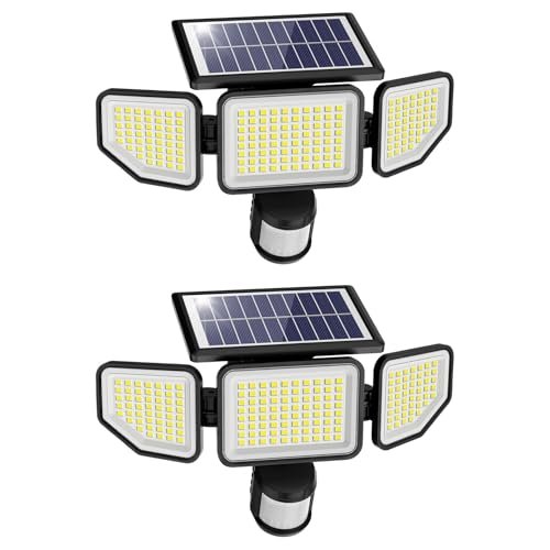 Onforu 4500LM Solar Lights Outdoor, 3 Heads Motion Sensor.