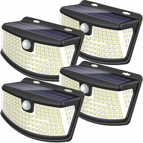 Aootek New Solar Motion Sensor Lights 120 LEDs 4-Pack