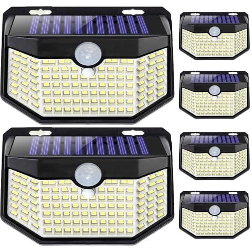 HMCITY 120 LED Outdoor Solar Lights with Motion Sensor.