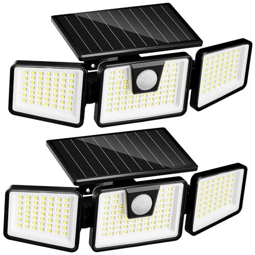 INCX Solar Lights Outdoor Waterproof, 3000 LM Motion Sensor...