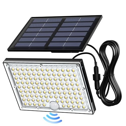JACKYLED Solar Lights Outdoor with Motion Sensor,...
