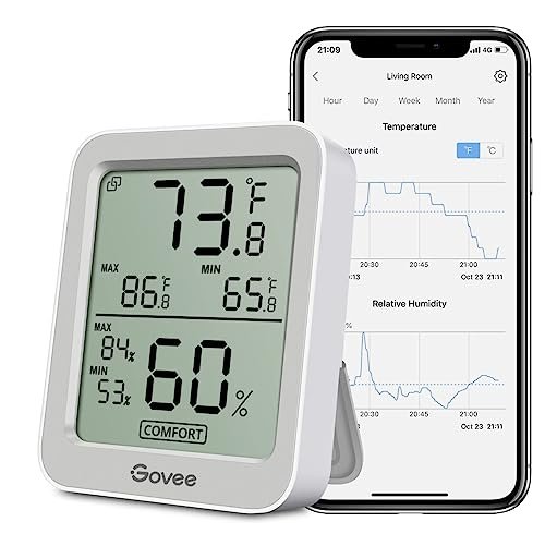 Govee Bluetooth Digital Hygrometer Indoor Thermometer, Room...